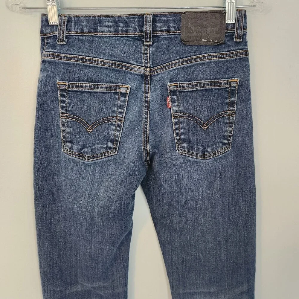 Levis‎ 511 Jeans Performance Slim Boys Size 12 Reg 26x26 Blue Denim Stretch EUC